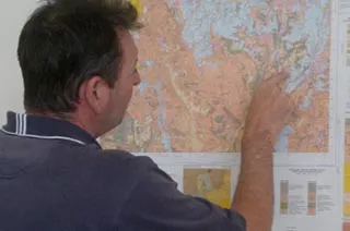 Looking at map