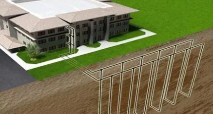 Building showing vertical loop