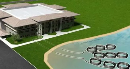 Buliding showing surface water closed loop system