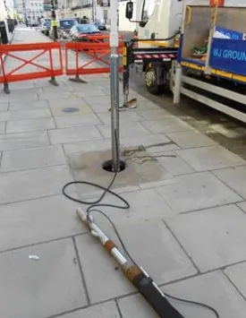 Drilling in Eaton Place, London